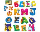 Alphabet Sticker Learning To Read With Animals Letters Wall Stickers Educational Stickers Alphabet Wall Decals Educational Wall Decals